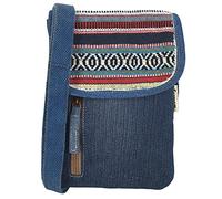 Sunsa Damen Umhängetasche. Kleine Nachhaltige Crossbody bag, bunt/blau