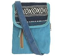 Sunsa Damen Umhängetasche. Nachhaltige Crossover Tasche. Vegane Kleine Messenger Bag mit mehreren Fächern. (Hell blau)