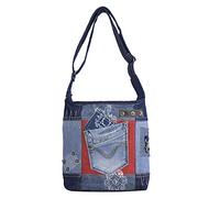 Sunsa Damen Tasche Umhängetasche Handtasche Canvas & Leder bag mit Jeans Taschen Denim klein Schultertasche Damentaschen Vintage Crossbody Handtaschen Teenager Fashion