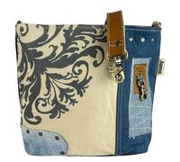 Sunsa Damen Tasche Umhängetasche kleine Schultertasche Handtasche aus Canvas & Jeans blau