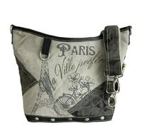 Sunsa Umhängetasche Canvas Tasche graue Vintage Schultertasche