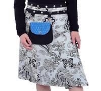 Sunsa Damen Wickelrock, Rock aus Baumwolle, Boho Midirock bis Knielang
