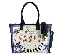 Sunsa XXL Handtasche mit Corsica Motiv, Große Schultertasche
