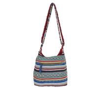 Sunsa Hobo Tasche. Gestreifte Baumwolle Umhängetasche. Vegane Schultertasche. Crossbody bag