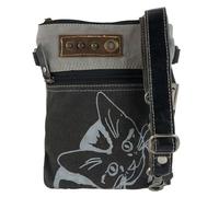 Sunsa Damen Tasche kleine Umhängetasche, Handtasche aus Canvas. Nachhaltige Produkte, Vintage Shoulder Bag, Schultertasche, Segeltuch Crossbody, Geschenkideen für Frauen, Katzenmotiv