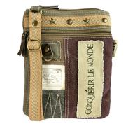 Sunsa Vintage Umhängetasche. Kleine Patchwork Crossover Canvas Tasche