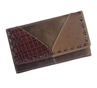 Sunsa Leder Geldbörse Damen Portemonnaie Brieftasche großer Geldbeutel