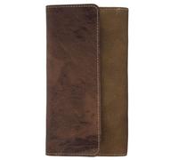 Sunsa Leder Geldbörse Portemonnaie aus Lederresten Großer Geldlbeutel