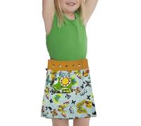 Sunsa Mädchen Rock. 2 Kinder Röcke in 1. Mini Wickelrock. Sommerrock aus 100% Baumwolle. Mädchenrock mit Verstellbarer Größe durch Druckknopfe
