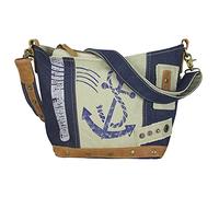 Sunsa Damen Tasche Umhängetasche kleine Schultertasche Handtasche aus Canvas & Jeans blau