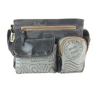 Sunsa Handtasche Damen Umhängetasche aus Canvas & Leder. Tasche in Vintage Stil. Nachhaltige Crossbody Bag-Große Kapazität mit mehreren Fächern