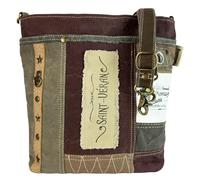 Sunsa Vintage Umhängetasche. Patchwork Canvas Crossover Tasche