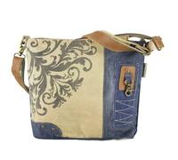 Sunsa Umhängetasche. Nachhaltige Crossbody mit Mandala Motiv, Jeanstasche