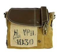 Sunsa Vintage Umhängetasche. Kleine Tasche aus Canvas & Leder. Nachhaltige Messenger Bag. Geschenk Ideen für Sie/Ihn