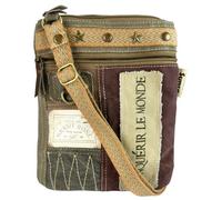 Sunsa Vintage Umhängetasche. Kleine Patchwork Crossover Canvas Tasche