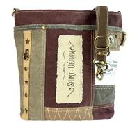 Sunsa Vintage Umhängetasche. Patchwork Canvas Crossover Tasche