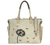 Sunsa XXL Damen Handtasche. Große Weekender Schultertasche aus Canvas | Vintage Strandtasche mit Retro Aufdruck & Extra Crossbody Henkel,Große Reisetasche. Unisex Handgepäck Sporttasche
