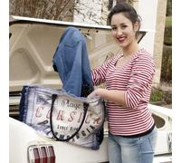 Sunsa XXL Handtasche mit Corsica Motiv, Große Schultertasche