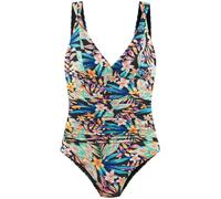 Badeanzug SUNSEEKER "Petit", Damen, Gr. 46, Cup D, schwarz bedruckt, Obermaterial: 84% Polyamid, 16% Elasthan. Futter: 92% Polyester, 8% Elasthan. Wattierung: 100% Polyester, bedruckt, floral, Badeanz