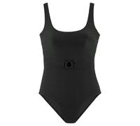 Badeanzug SUNSEEKER "Loretta", Damen, Gr. 38, Cup E, schwarz, Polyamid, Strukturmuster, unifarben, Badeanzüge Badeanzug, herausnehmbare Softcups, Unterbrustgummi vorne, in trendigen Farben (70689202-3