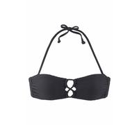 Bandeau-Bikini-Top SUNSEEKER "Fancy" Gr. 40, Cup A/B, schwarz Damen Bikini-Oberteile Ocean Blue mit modischer Zierschnürung (325386-40)