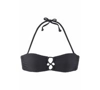 Bandeau-Bikini-Top SUNSEEKER "Fancy" Gr. 40, Cup A/B, schwarz Damen Bikini-Oberteile Ocean Blue mit modischer Zierschnürung (325386-40)