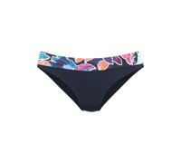 Bikini-Hose SUNSEEKER "Tahiti", Damen, Gr. 44, N-Gr, blau (marine, bedruckt), Polyamid, bedruckt, Badehosen Bikini-Hose, mit Umschlagbund (28782552-44) marine, bedruckt