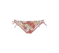 Bikini-Hose SUNSEEKER "Suva", Damen, Gr. 42, N-Gr, rot (rostrot), Microfaser, Polyamid, floral, Badehosen Bikini-Hose, mit seitlichen Bindebändern (90091350-42) rostrot