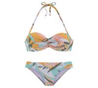 Bügel-Bandeau-Bikini SUNSEEKER "Allis" Gr. 38, Cup E, gelb (weiß, gelb) Damen Bikini-Sets (59584329-38) weiß, gelb