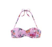 Sunseeker Bügel-Bandeau-Bikini-Top Modern, mit Blumenprint 40, Cup A rosa Damen Neckholder Bikinis Damenbademode 40, Cup A rosa, bedruckt