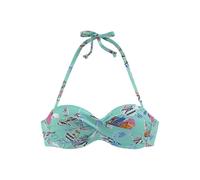 SUNSEEKER Bügel-Bandeau-Bikini-Top Damen türkis-bunt Gr.34 Cup D