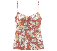 Bügel-Tankini-Top SUNSEEKER "Suva", Damen, Gr. 44, Cup C, rot (rostrot, bedruckt), Polyamid, floral, Bikini-Oberteile, in gedrehter Optik (33726130-44) rostrot, bedruckt