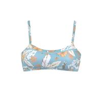 Bustier-Bikini-Top SUNSEEKER "Suva", Damen, Gr. 40, Cup C/D, blau (aquablau, bedruckt), Polyamid, floral, Bikini-Oberteile, mit Mesh-Einsatz (38774612-40) aquablau, bedruckt