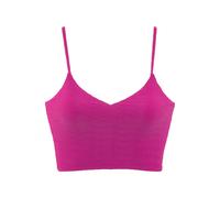 Crop-Bikini-Top SUNSEEKER "Loretta", Damen, Gr. 32, Cup A/B, pink, Polyamid, Strukturmuster, unifarben, Bikini-Oberteile, mit Strukturmuster (34023566-32) pink