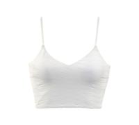 Crop-Bikini-Top SUNSEEKER "Loretta", Damen, Gr. 34, Cup A/B, weiß, Polyamid, Strukturmuster, unifarben, Bikini-Oberteile, mit Strukturmuster (92064822-34) weiß