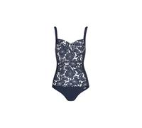 Badeanzug SUNSEEKER, Damen, Gr. 40, Cup B, marine, bedruckt, Obermaterial: 84% Polyamid, 16% Elasthan. Futter: 92% Polyester, 8% Elasthan. Miedereinsatz: 85% Polyamid, 15% Elasthan. Wattierung: 100% P