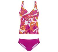Bügel-Tankini SUNSEEKER "Allis", Damen, Gr. 44, Cup C, lila (beere, orange), Microfaser, Microfaser, bedruckt, Bikini-Sets, mit Schleife (67337056-44) beere, orange