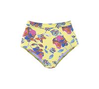 Highwaist-Bikini-Hose SUNSEEKER "Jam", Damen, Gr. 38, N-Gr, bunt (gelb, bunt), Microfaser, bedruckt, floral, Badehosen, höher geschnittene Form (61220221-38) gelb, bunt