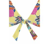 Triangel-Bikini-Top SUNSEEKER "Jam" Gr. 38, Cup A/B, bunt (gelb, bunt) Damen Bikini-Oberteile Ocean Blue mit Zierschleife (53059153-38)