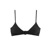 Triangel-Bikini-Top SUNSEEKER "Loretta", Damen, Gr. 36, Cup C/D, schwarz, Polyamid, Strukturmuster, unifarben, Bikini-Oberteile, mit Strukturmuster (32272256-36) schwarz