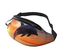Sunset Delphin Bauchtasche für Damen und Herren, Umhängetasche, modisch, kleine Hüfttasche, Outdoor-Gürteltasche