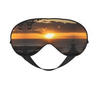 Sunset Hawaii Beach doppelseitige weiche Verdunkelungs-Augenmaske für Nickerchen, Nachtschlaf-Augenmaske