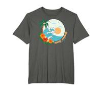 Sunset Paradise Palm Tree Beach Tropical Retro Summer T-Shirt