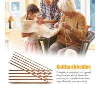 Sunydog Bambus-Stricknadeln, Set aus 11 Doppelspitznadeln, Stricknadel | Bambus-Stricknadeln, 11er-Set, doppelspitzige Nadeln, Stricknadeln, Socken, Größen 2, 5 mm, 13 cm, karbonisiert, für Hüte