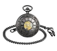 SUPBRO Damen Herren Taschenuhr Handaufzug Mechanische Kettenuhr Uhr Automatik Pocket Watch mit Halskette Pullover Kette