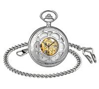 SUPBRO Damen Herren Taschenuhr Loch Analog Mechanische Kettenuhr Uhr Pocket Watch mit Halskette Pullover Kette Digital