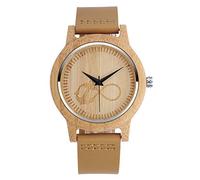 SUPBRO Herren Uhren Holzuhr Holz Armbanduhr Klassik Analoge Quarzwerk Uhren Unisex Unendlichkeit Leder Armband Anker