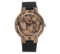 SUPBRO Holzuhren Herren Holzuhr Holz-Armbanduhr Klassik Analoge Quarzwerk Uhren Armband Klassik