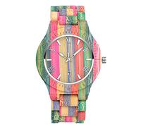 SUPBRO Holzuhren Herren Holzuhr Holz-Armbanduhr Klassik Analoge Quarzwerk Uhren Armband Natur-Holz Elegant