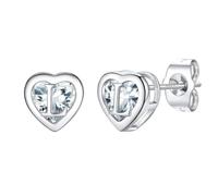 Supcare 925 Silber Herz Ohrringe L, Hypoallergene Silberohrringe 925 Damen